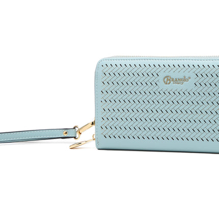 Brangio Stylish Perforated Tote Bag+Wallet 2pcs/Matching Set