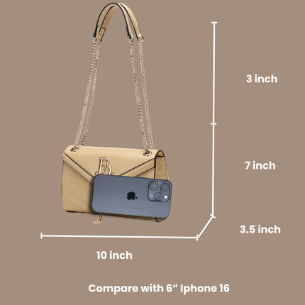 Brangio Elegant Chain Strap Shoulder Bag