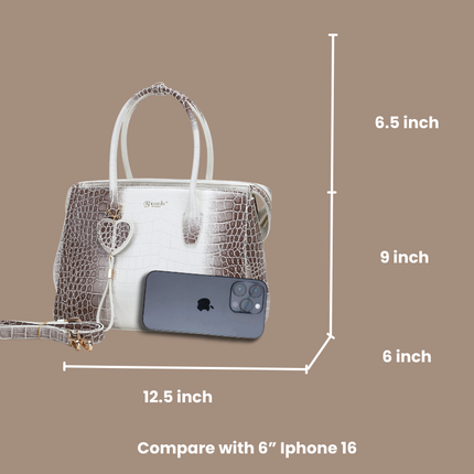 Brangio Elegant Croc-Embossed Handbag