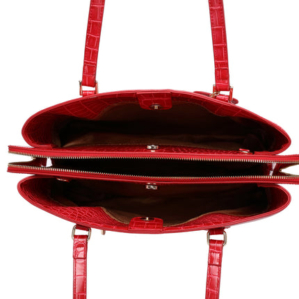 Brangio Luxe Croc-Embossed Tote Bag