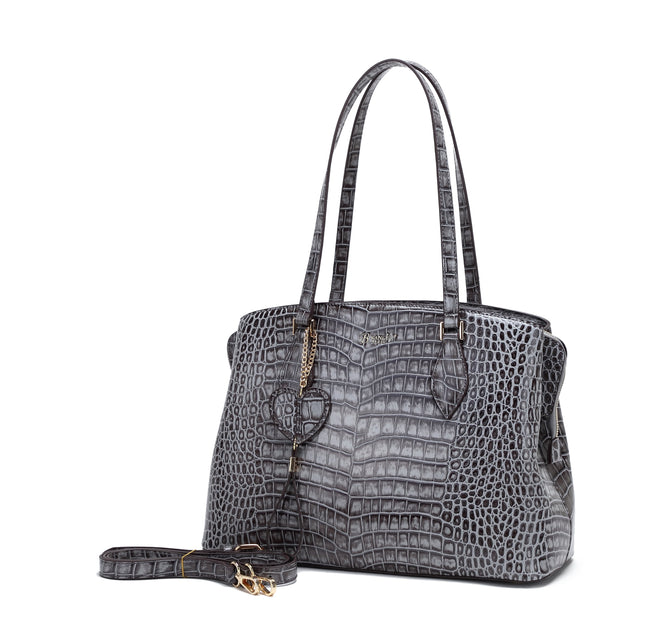 Brangio Luxe Croc-Embossed Tote Bag