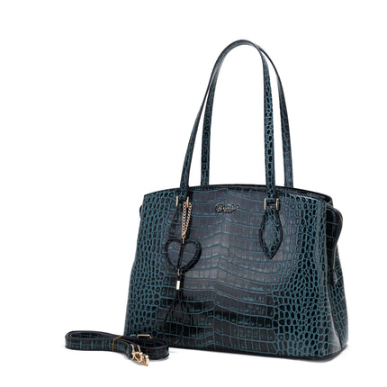 Brangio Luxe Croc-Embossed Tote Bag