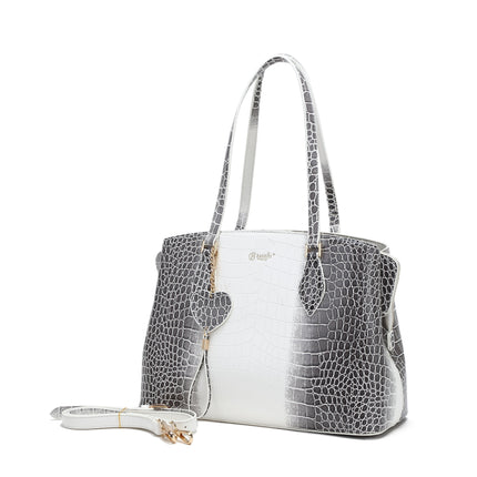 Brangio Luxe Croc-Embossed Tote Bag