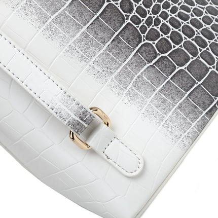 Brangio Croc-Embossed Convertible Backpack