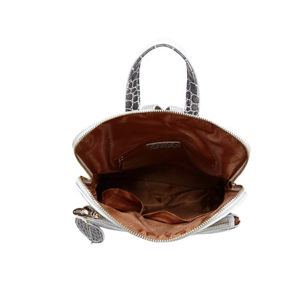 Brangio Croc-Embossed Convertible Backpack