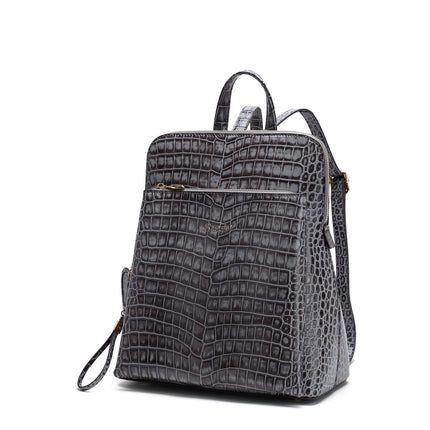Brangio Croc-Embossed Convertible Backpack