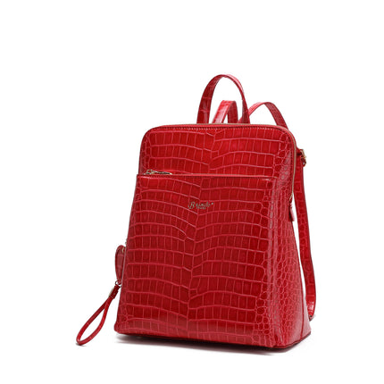Brangio Croc-Embossed Convertible Backpack