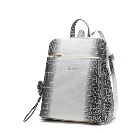 Brangio Croc-Embossed Convertible Backpack