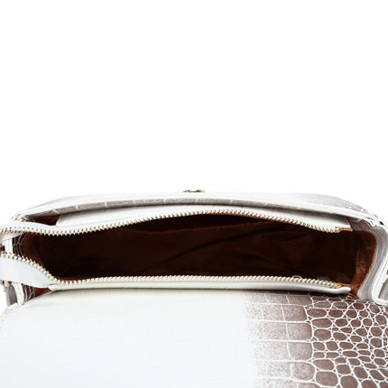 Brangio Croc-Embossed Crossbody Bag