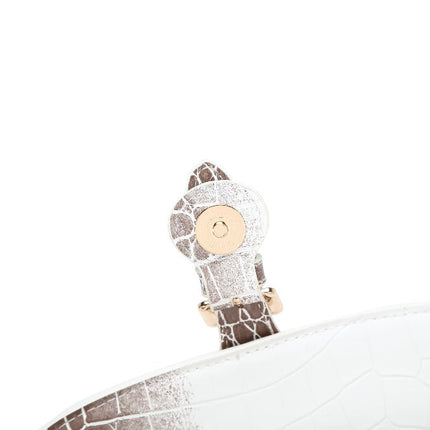 Brangio Croc-Embossed Crossbody Bag