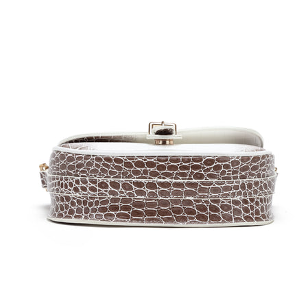 Brangio Croc-Embossed Crossbody Bag