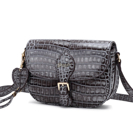 Brangio Croc-Embossed Crossbody Bag