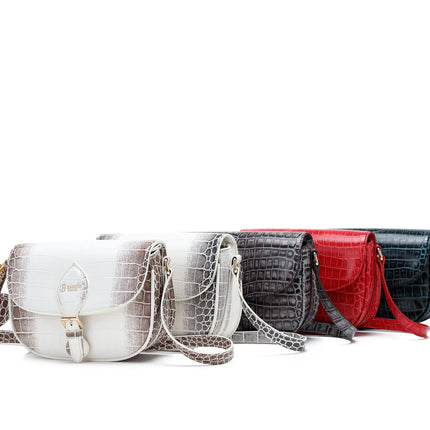 Brangio Croc-Embossed Crossbody Bag