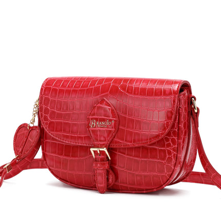 Brangio Croc-Embossed Crossbody Bag