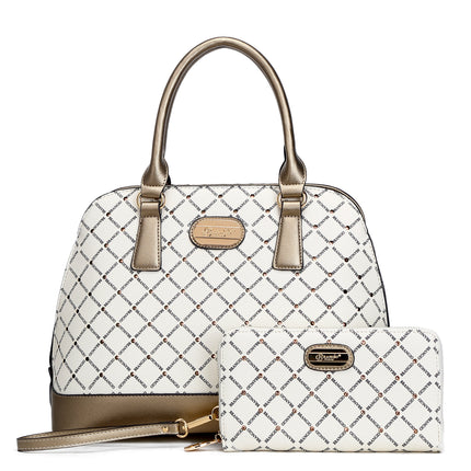 Ruby Romance Crystal Stud Top Handle Bag