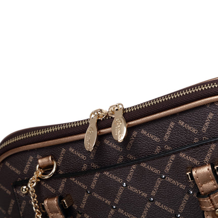 Ruby Heartbeat Crystal Stud Top Handle Satchel