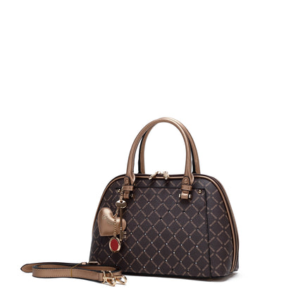 Ruby Heartbeat Crystal Stud Top Handle Satchel