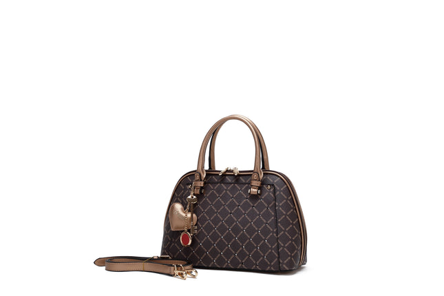 Ruby Heartbeat Crystal Stud Top Handle Satchel