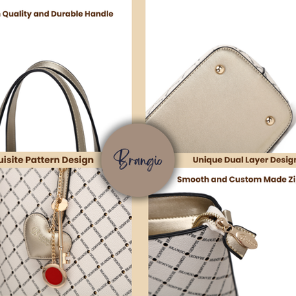 Ruby Love Crystal Stud Work Travel Tote Bag