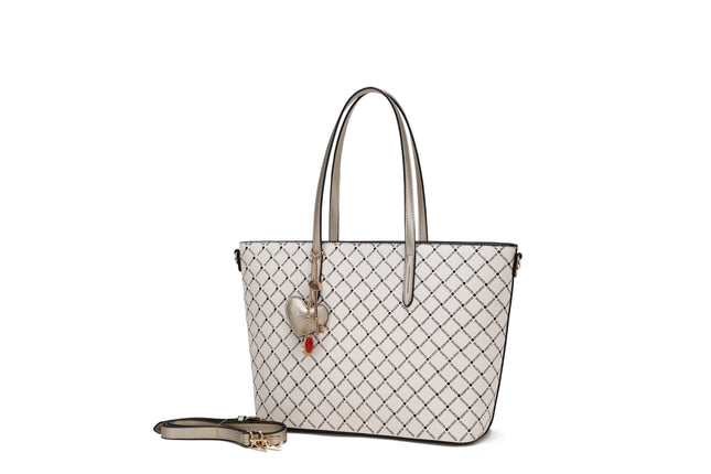 Ruby Love Crystal Stud Work Travel Tote Bag