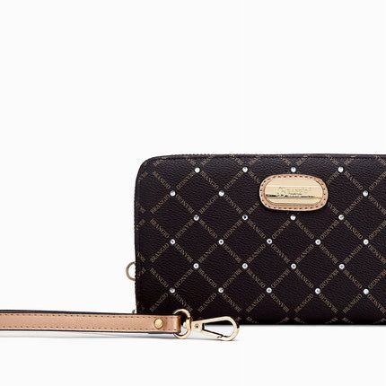 Ruby Romance Crystal Stud Top Handle Bag