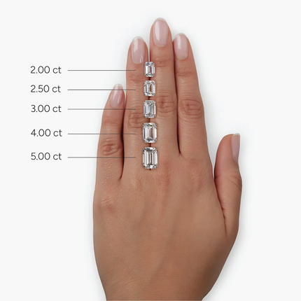 3.00 CTW AGI Certified Lab-Grown Emerald-Cut Diamond Solitaire Pendant in Choice of 14K White or Yellow Gold