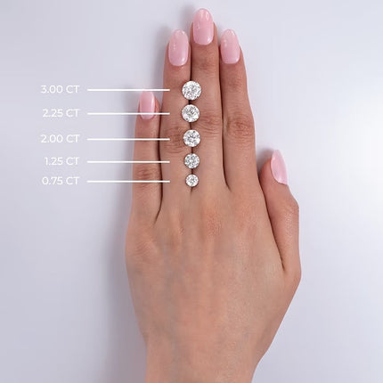 3.00 CTW Lab Grown Diamond Stud Earrings | 14k Gold | G-Vs Round Cut | AGI Certified