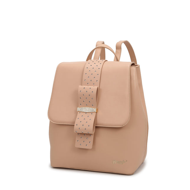 Ribbon Romance Travel Backpack With Rhinestones
