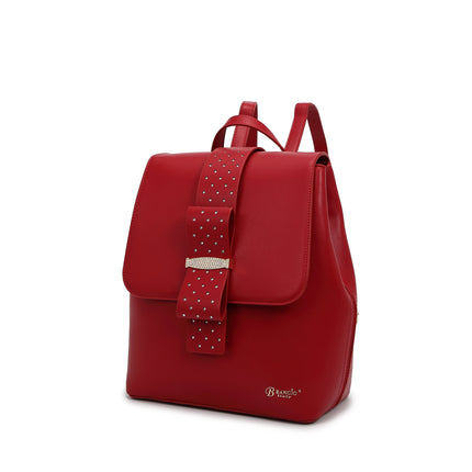 Ribbon Romance Travel Backpack With Rhinestones
