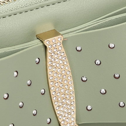 Ribbon Romance Multi-Pocket Rhinestone Wallet