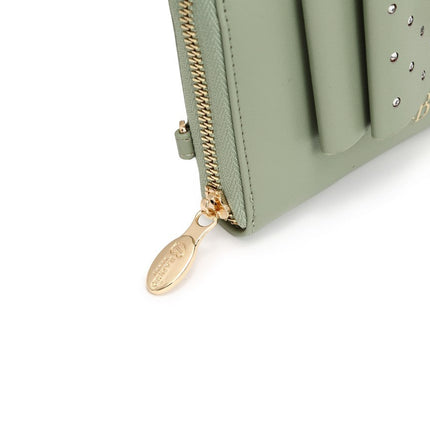 Ribbon Romance Multi-Pocket Rhinestone Wallet