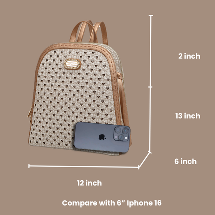 Brangio Luxury Floral-Print Backpack