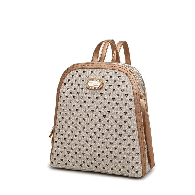 Brangio Luxury Floral-Print Backpack