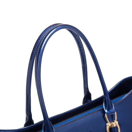 Brangio Italy Burgundy Patent Leather Tote Bag – Luxury Designer Handbag With Crystal & Pearl Accents