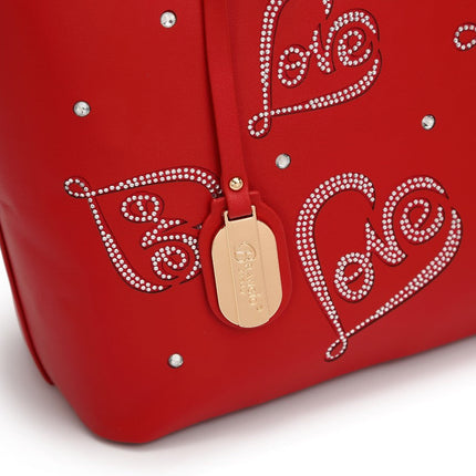 Brangio Elegant Love-Embellished Tote Bag