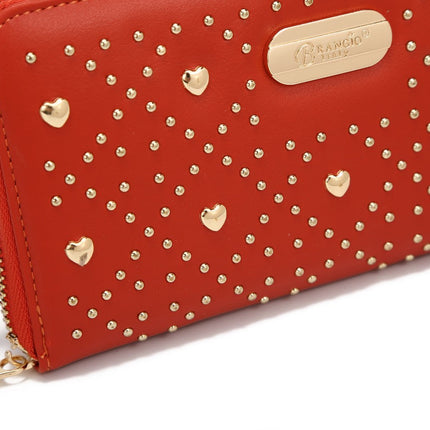 Brangio Glamorous Studded Wristlet Wallet