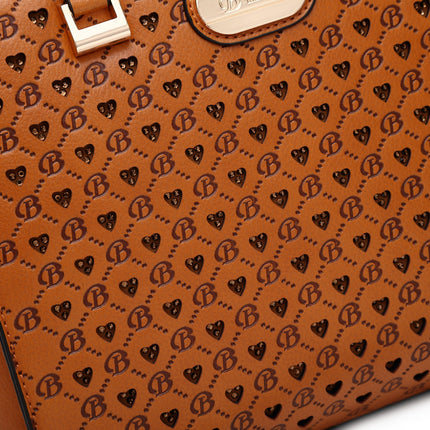 Millionaire Double Layer Crystal Vegan Leather Bag + Wallet Set
