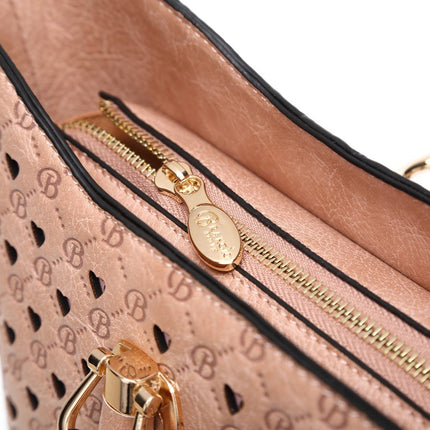 Millionaire Queen Double Layer Crystal Engraved Tote + Wallet Set