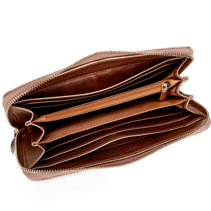 Millionaire Double Layer Crystal Vegan Leather Bag + Wallet Set