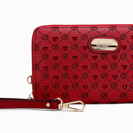 Millionaire Queen Double Layer Crystal Engraved Tote + Wallet Set