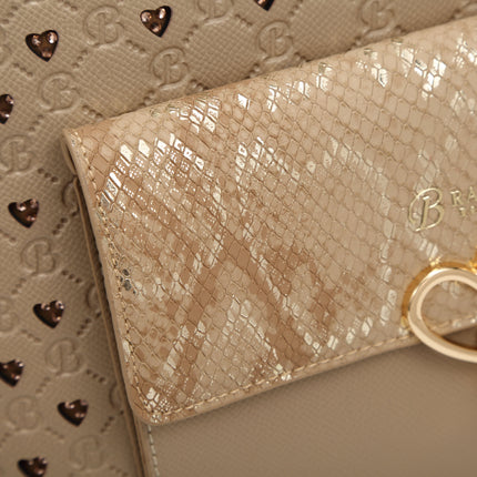 Brangio Chic Heart-Patterned Backpack