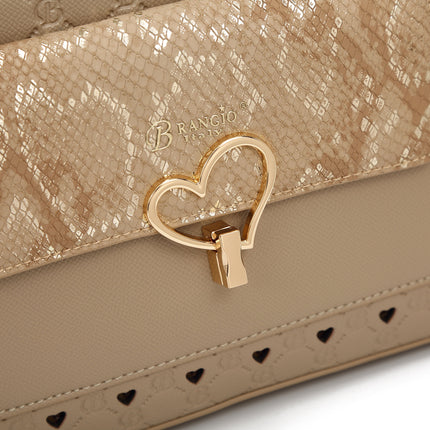 Brangio Chic Heart-Patterned Backpack