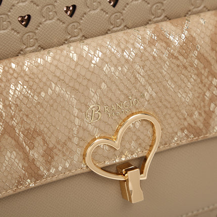 Brangio Chic Heart-Patterned Backpack
