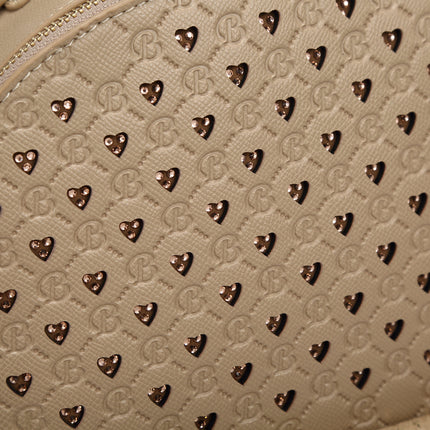 Brangio Chic Heart-Patterned Backpack