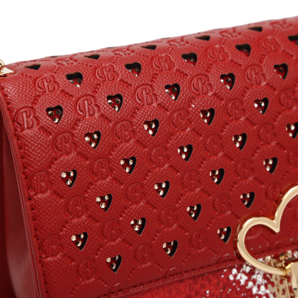Brangio Elegant Heart-Patterned Crossbody Bag