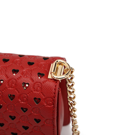 Brangio Elegant Heart-Patterned Crossbody Bag