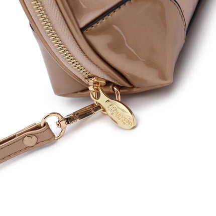 Brangio Italy  Mini Crossbody – Faux Leather Camera Bag With Heart Studs & Gold Chain Strap | U.S.A. Company Ships From