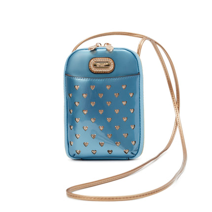 Brangio Italy Heart Stud Mini Patent Leather Phone Purse