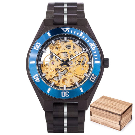 BOBO BIRD Wood Mechanical Watch Men Relogio Masculino Big Mens Watches Top Brand Luxury Timepieces Customized Dropshipping