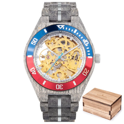 BOBO BIRD Wood Mechanical Watch Men Relogio Masculino Big Mens Watches Top Brand Luxury Timepieces Customized Dropshipping